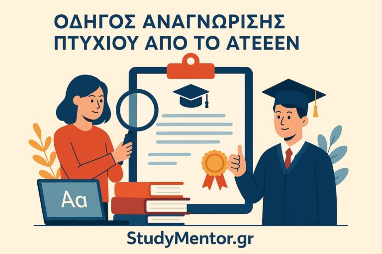 Anagnorisi ptyxiou ateen
