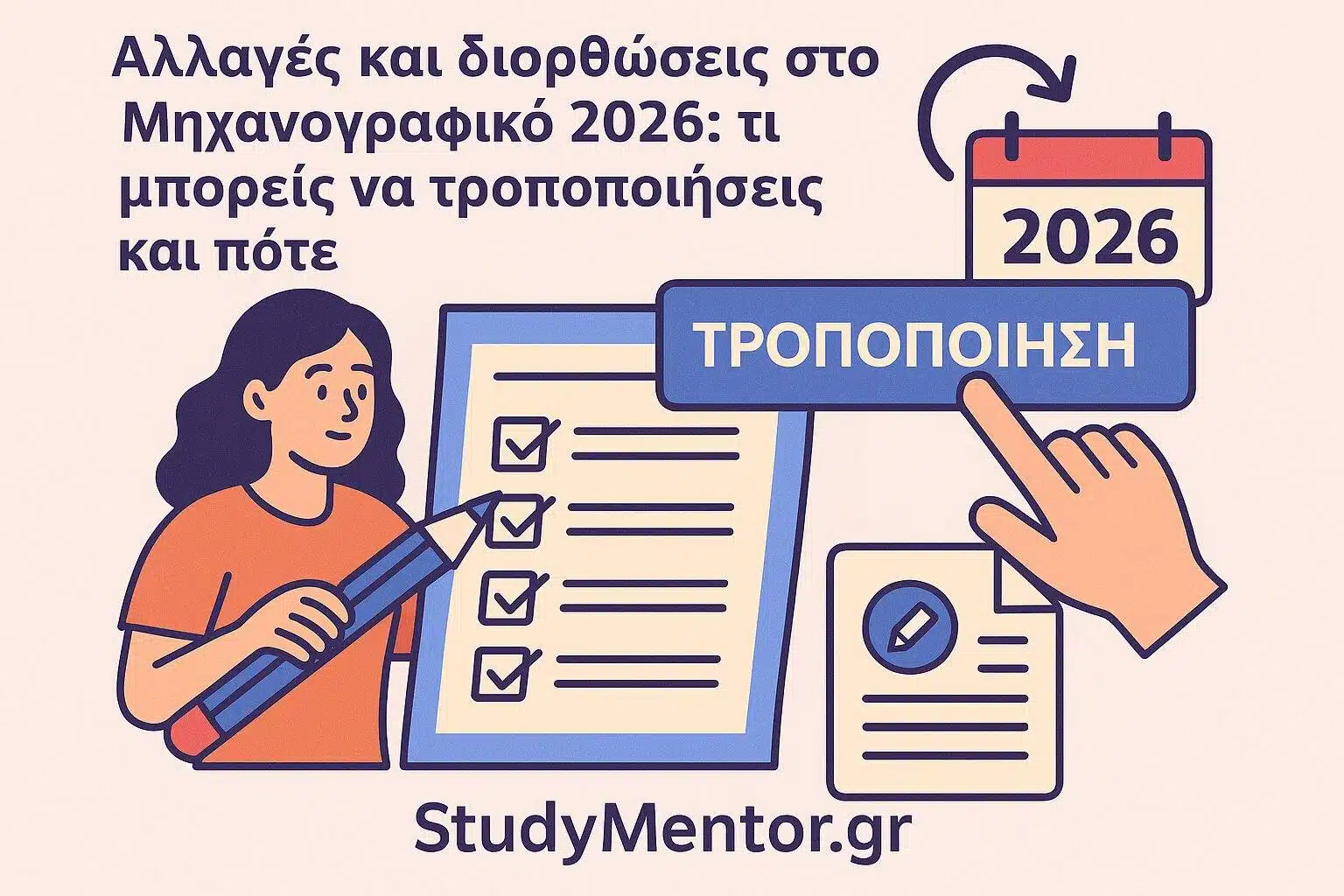 Allages kai diorthoseis sto mixanografiko 2026