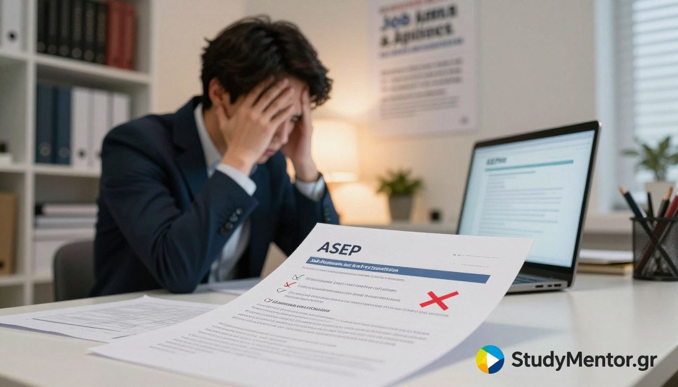 λάθη στην αίτηση ΑΣΕΠ