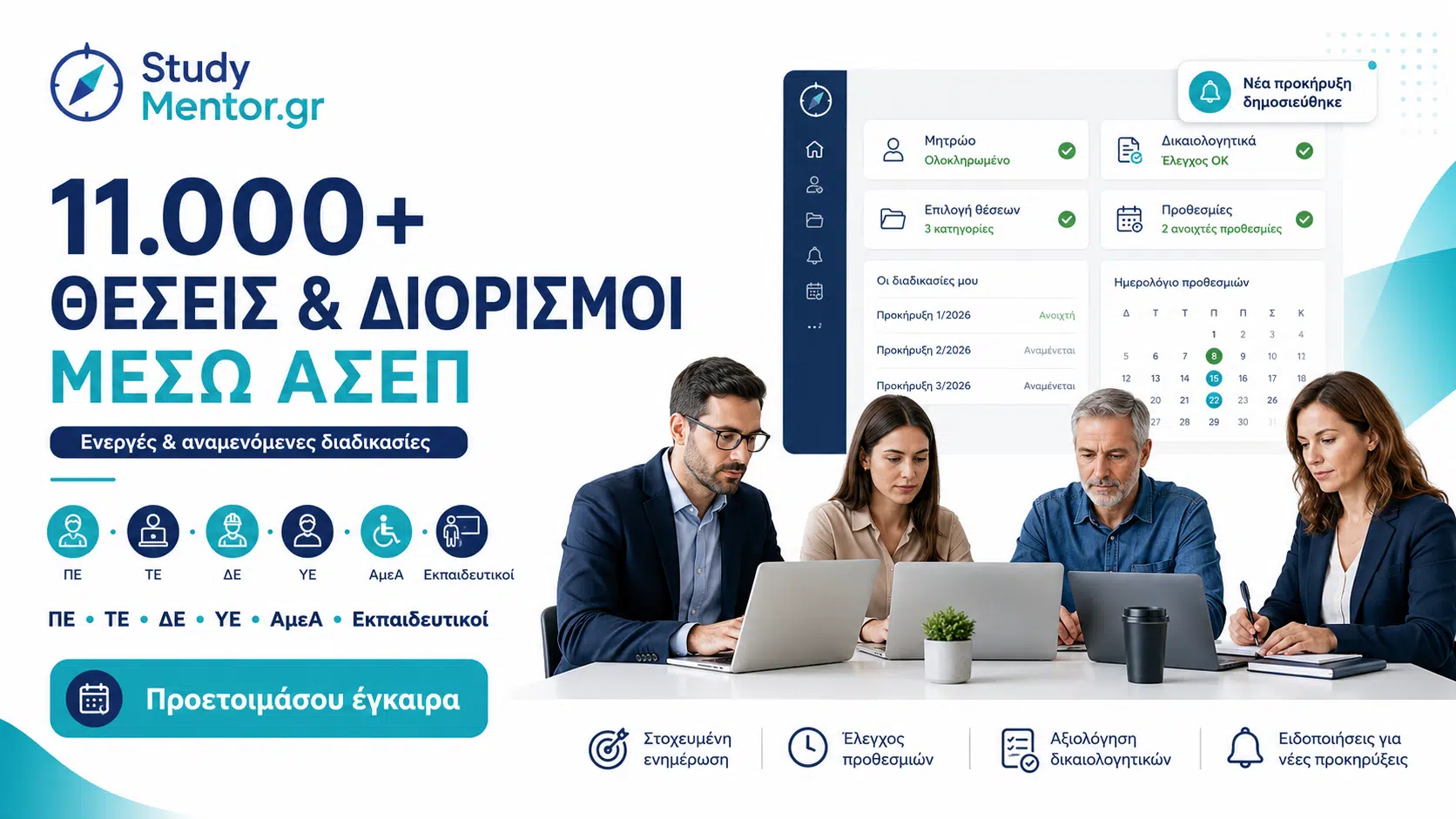 ΑΣΕΠ 2026 – Πάνω από 11.000 θέσεις και διορισμοί στο Δημόσιο